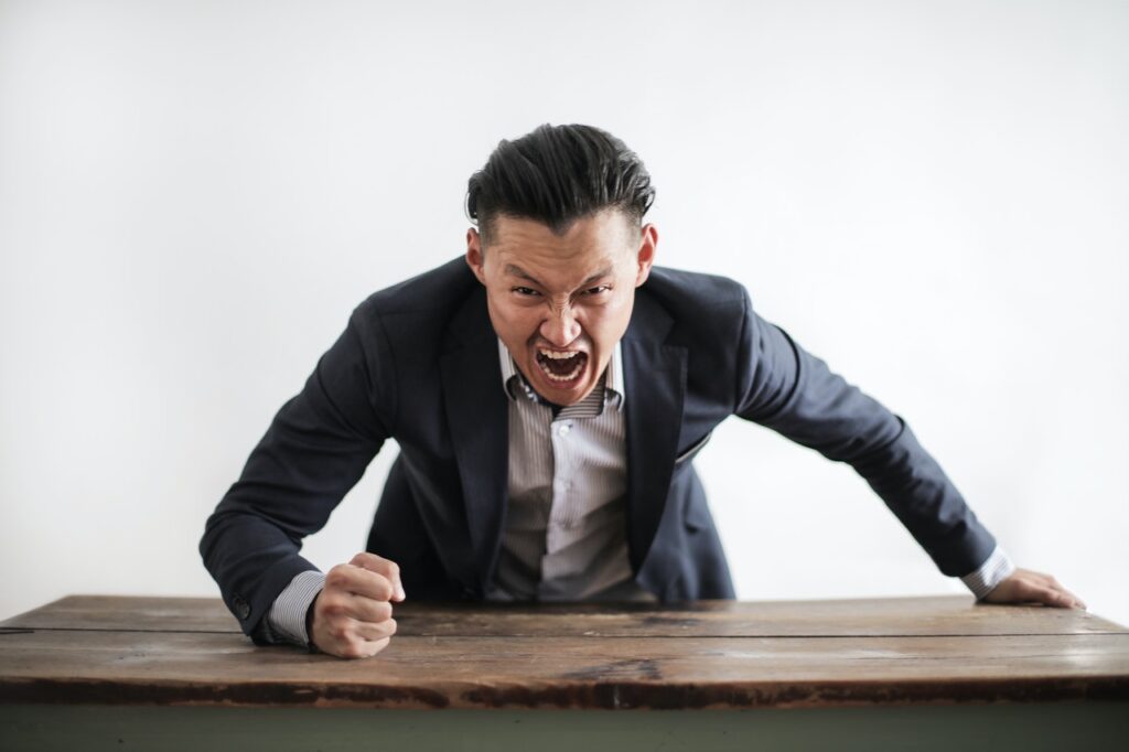 Man Shouting in anger